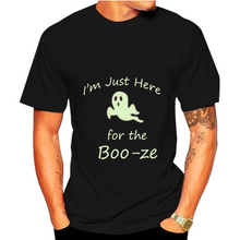 Load image into Gallery viewer, I am just here for the Boo-ze Funny Halloween Tshirt