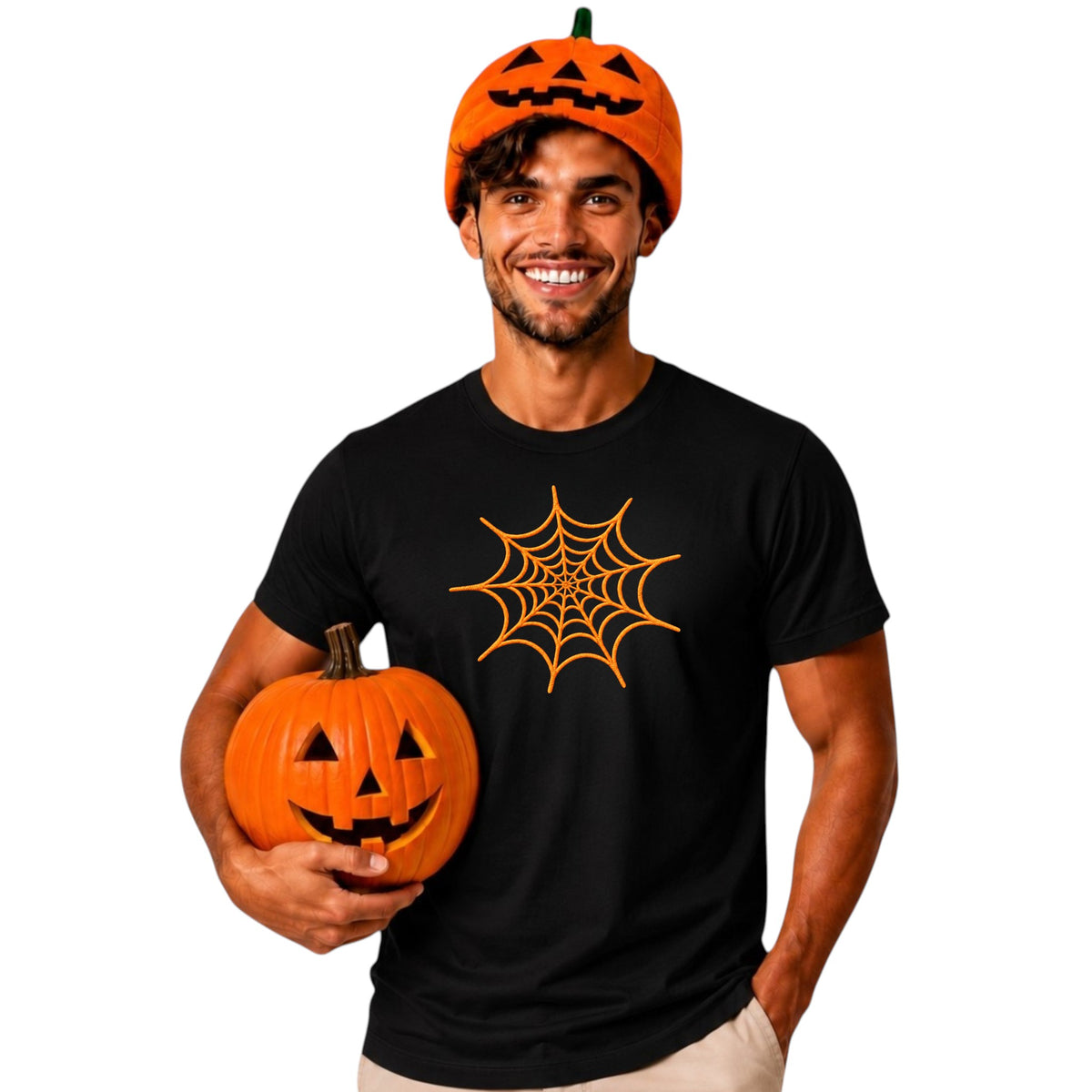 Glow in the Dark Spider Web Halloween Tee
