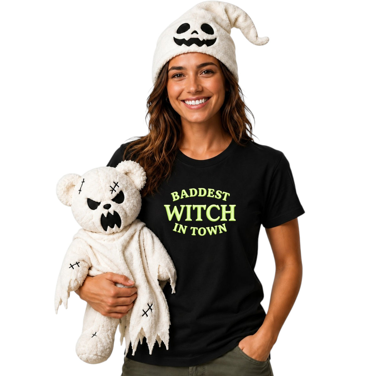 Baddest Witch in Town Glow in the Dark Tshirt