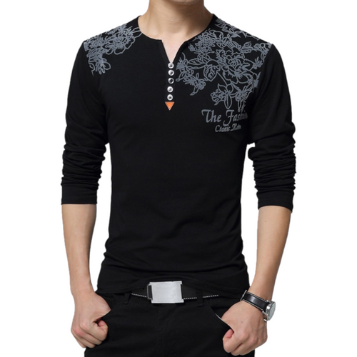 Fashion Print, Men's Long Sleeve Shirt, Available in 5 Colours