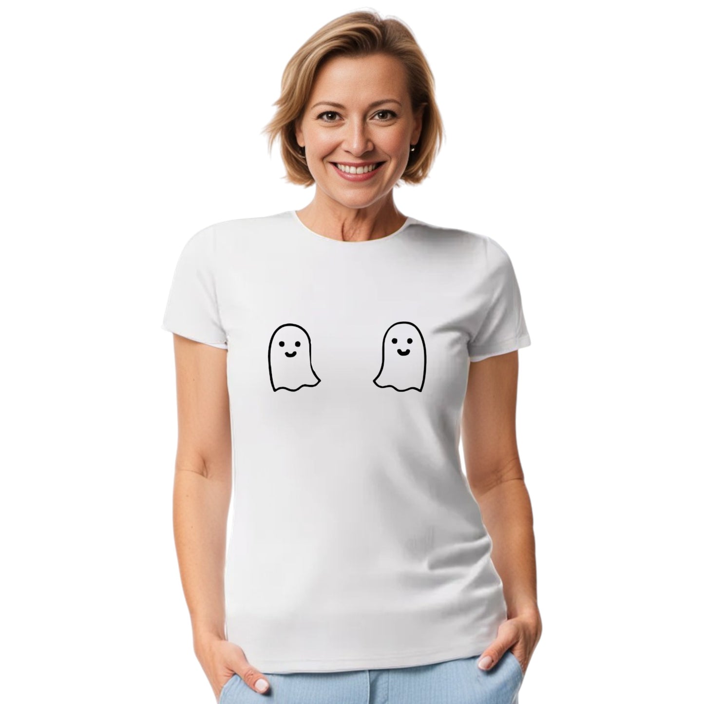 Cute Ghost B00BIE Women Tshirt Available in 5 colours